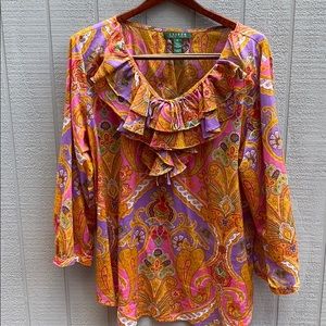 Ralph Lauren Ruffle Neck Blouse